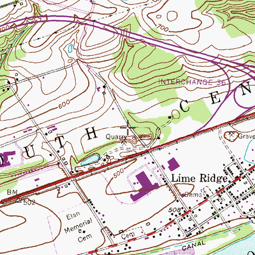 Topographic Map of Township of South Centre, PA