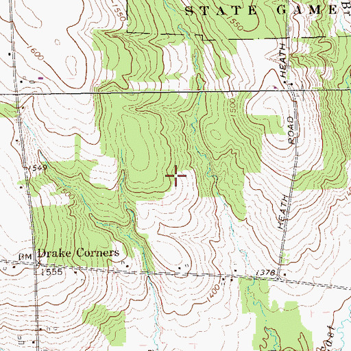 Topographic Map of Township of Athens, PA
