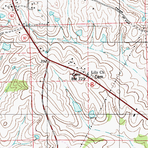 Topographic Map of Lily School, AL