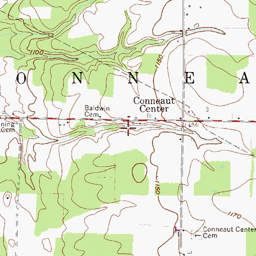 Topographic Map of Township of Conneaut, PA
