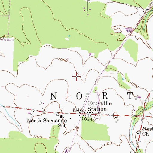 Topographic Map of Township of North Shenango, PA