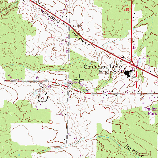 Topographic Map of Township of Sadsbury, PA