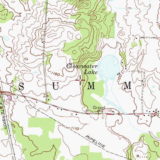 Topographic Map of Township of Summit, PA