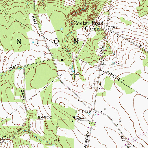 Topographic Map of Township of Union, PA