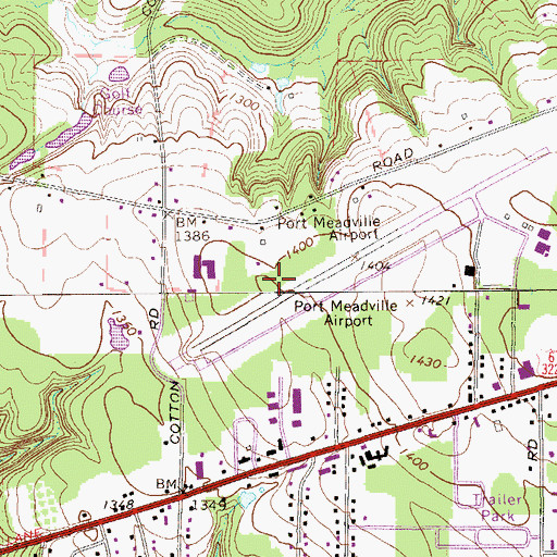 Topographic Map of Township of Vernon, PA