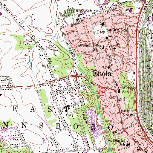 Topographic Map of Township of East Pennsboro, PA