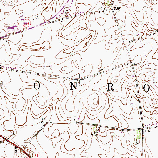 Topographic Map of Township of Monroe, PA