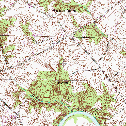 Topographic Map of Township of North Middleton, PA