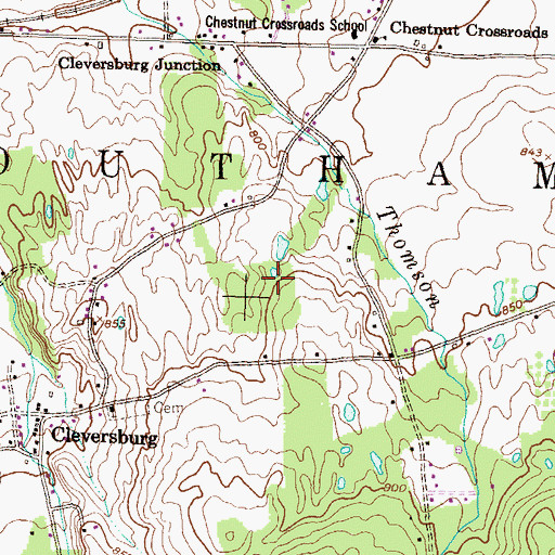 Topographic Map of Township of Southampton, PA