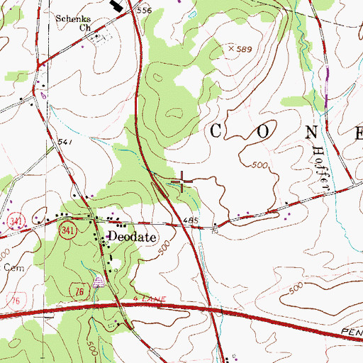 Topographic Map of Township of Conewago, PA