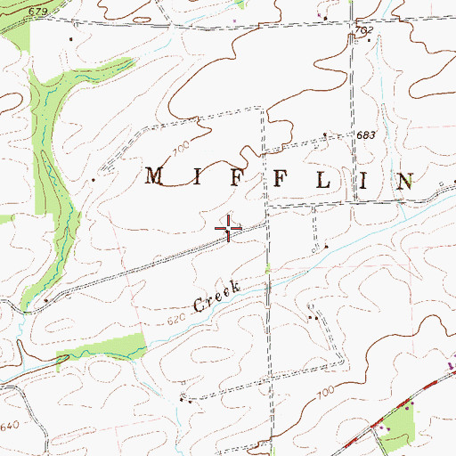 Topographic Map of Township of Mifflin, PA