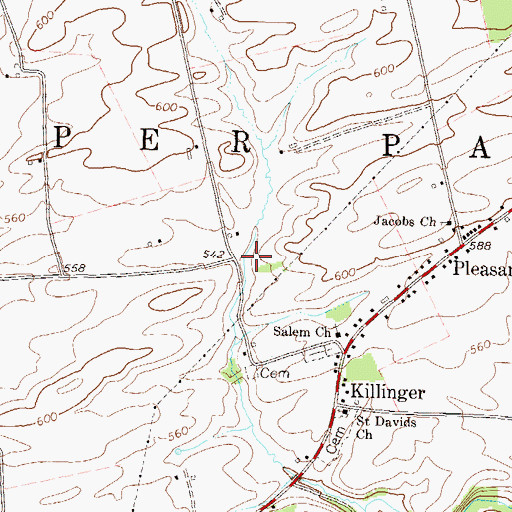 Topographic Map of Township of Upper Paxton, PA