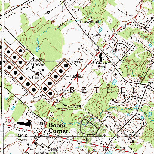 Topographic Map of Township of Bethel, PA