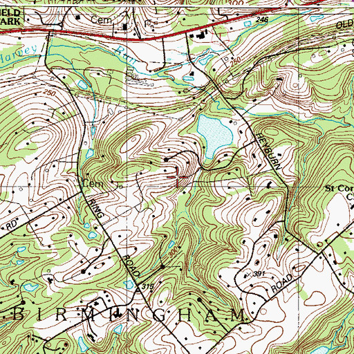 Topographic Map of Township of Chadds Ford, PA