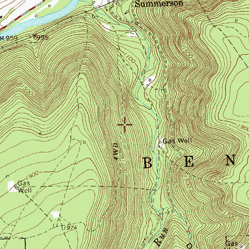 Topographic Map of Township of Benezette, PA