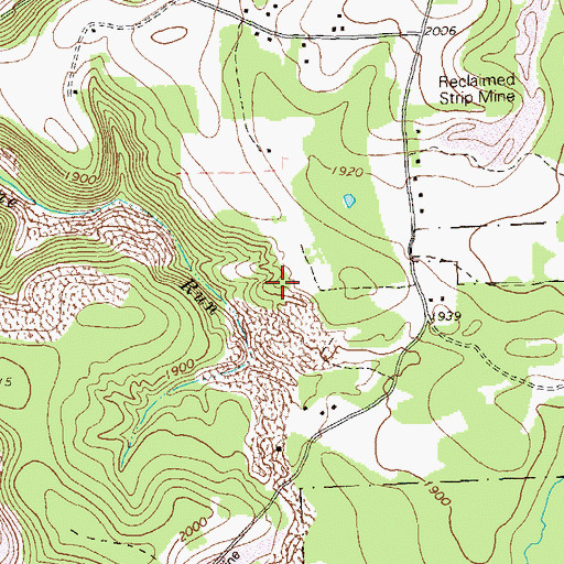 Topographic Map of Township of Fox, PA