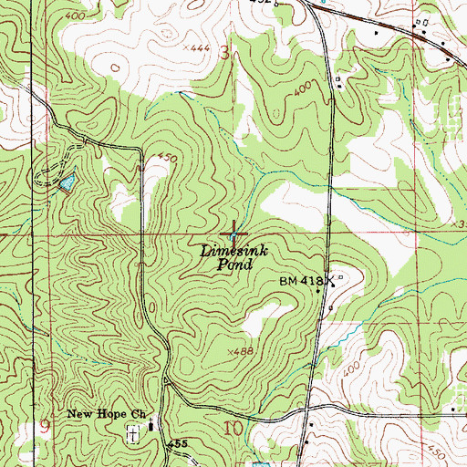 Topographic Map of Limesink Pond, AL