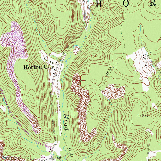 Topographic Map of Township of Horton, PA