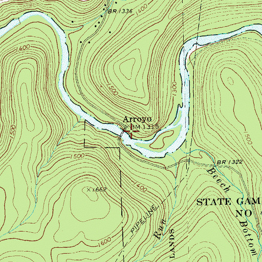 Topographic Map of Township of Spring Creek, PA