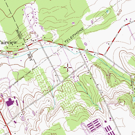 Topographic Map of Township of Fairview, PA