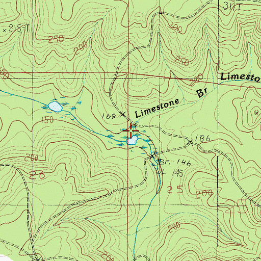 Topographic Map of Limestone Branch, AL