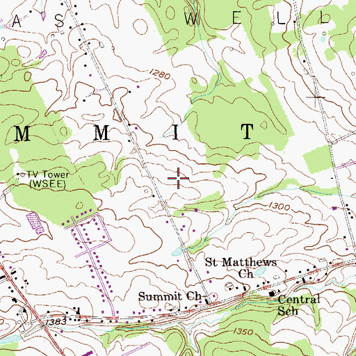 Topographic Map of Township of Summit, PA