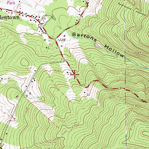 Topographic Map of Township of Georges, PA
