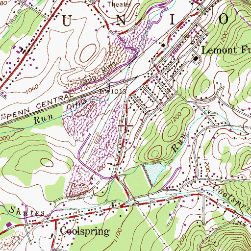 Topographic Map of Township of North Union, PA