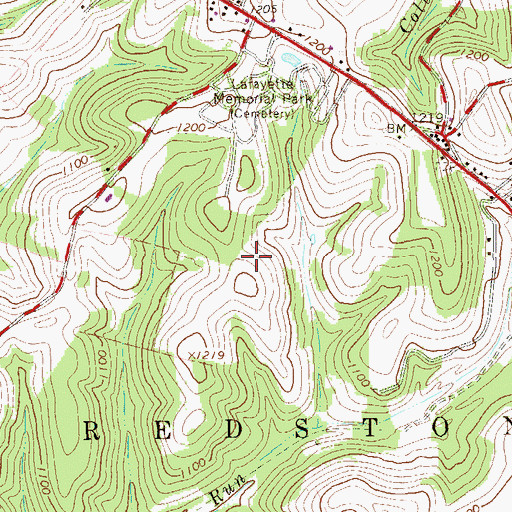 Topographic Map of Township of Redstone, PA