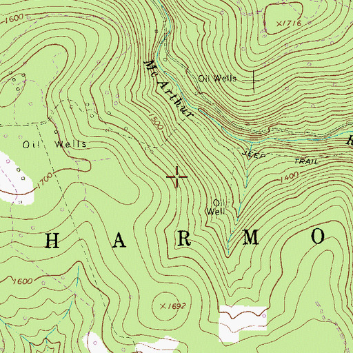Topographic Map of Township of Harmony, PA