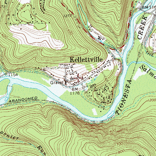 Topographic Map of Township of Kingsley, PA