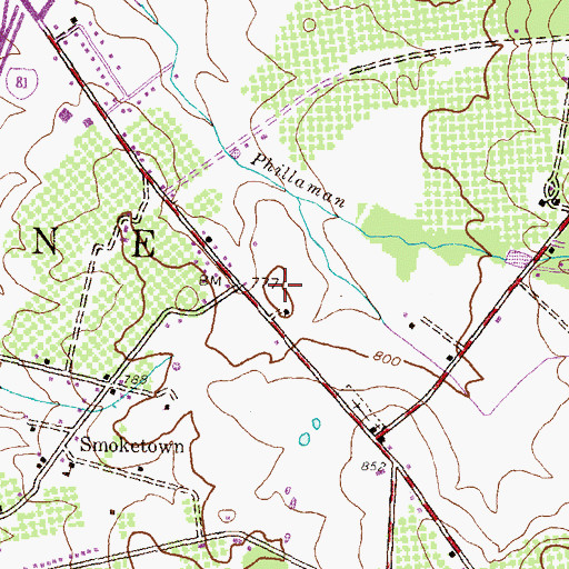 Topographic Map of Township of Greene, PA