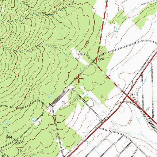 Topographic Map of Township of Letterkenny, PA
