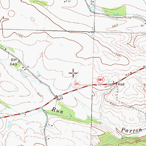 Topographic Map of Township of Lurgan, PA