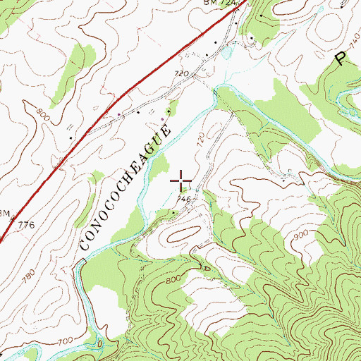 Topographic Map of Township of Metal, PA