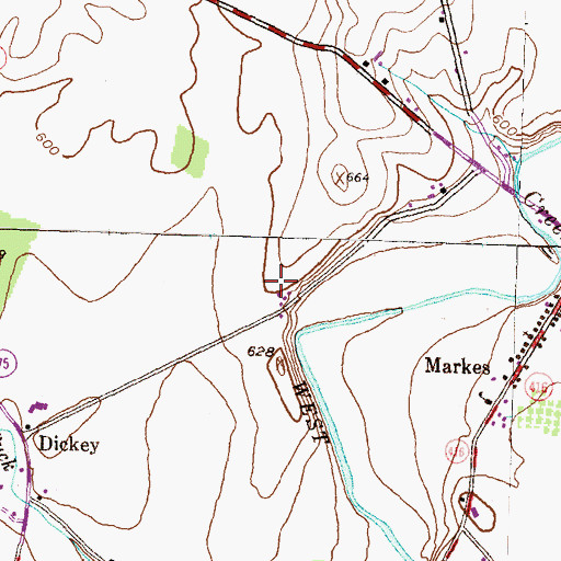 Topographic Map of Township of Peters, PA