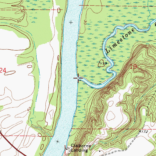 Topographic Map of Limestone Creek, AL