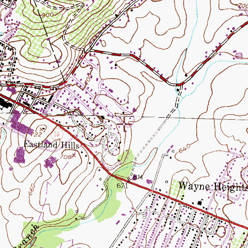 Topographic Map of Township of Washington, PA
