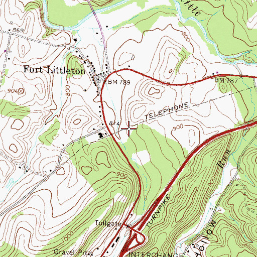 Topographic Map of Township of Dublin, PA