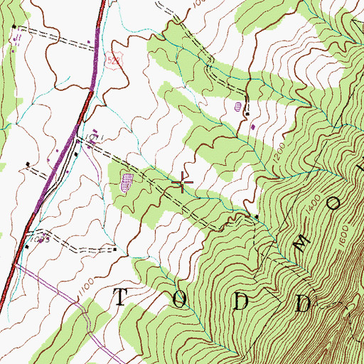 Topographic Map of Township of Todd, PA