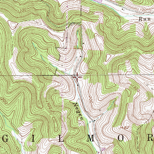 Topographic Map of Township of Gilmore, PA