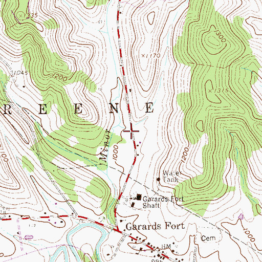 Topographic Map of Township of Greene, PA