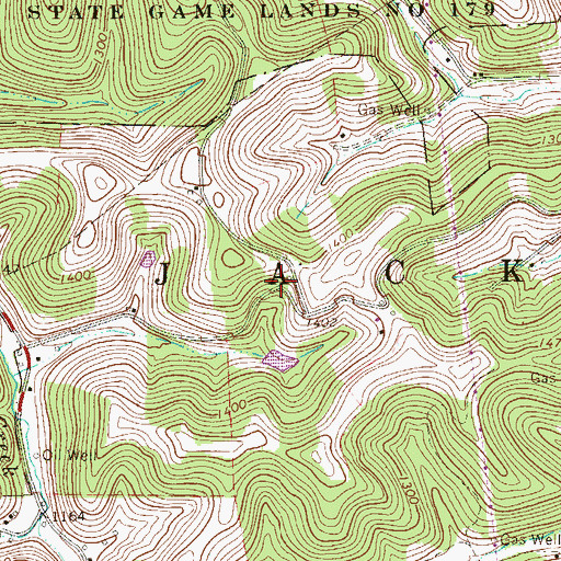 Topographic Map of Township of Jackson, PA
