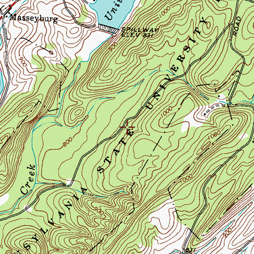 Topographic Map of Township of Barree, PA