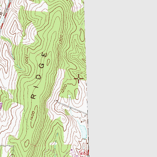Topographic Map of Township of Cass, PA