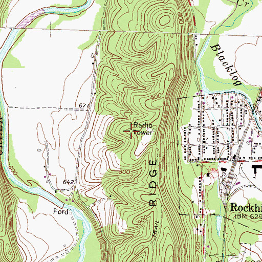 Topographic Map of Township of Cromwell, PA