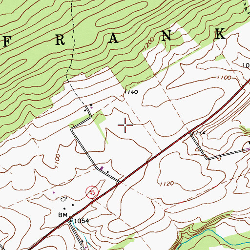 Topographic Map of Township of Franklin, PA