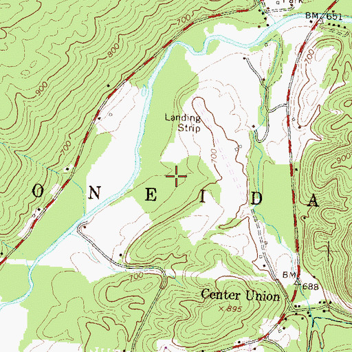 Topographic Map of Township of Oneida, PA