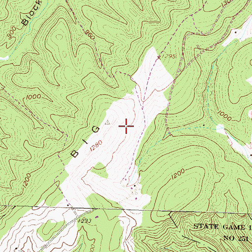 Topographic Map of Township of Tell, PA