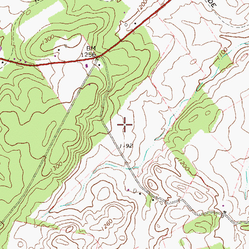 Topographic Map of Township of Warriors Mark, PA